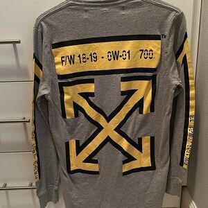 Off-White Acrylic Logo Longsleeve Tee